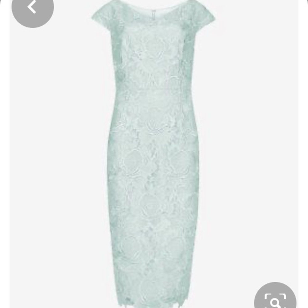 Mint Green Ted Baker Midi Length Dress